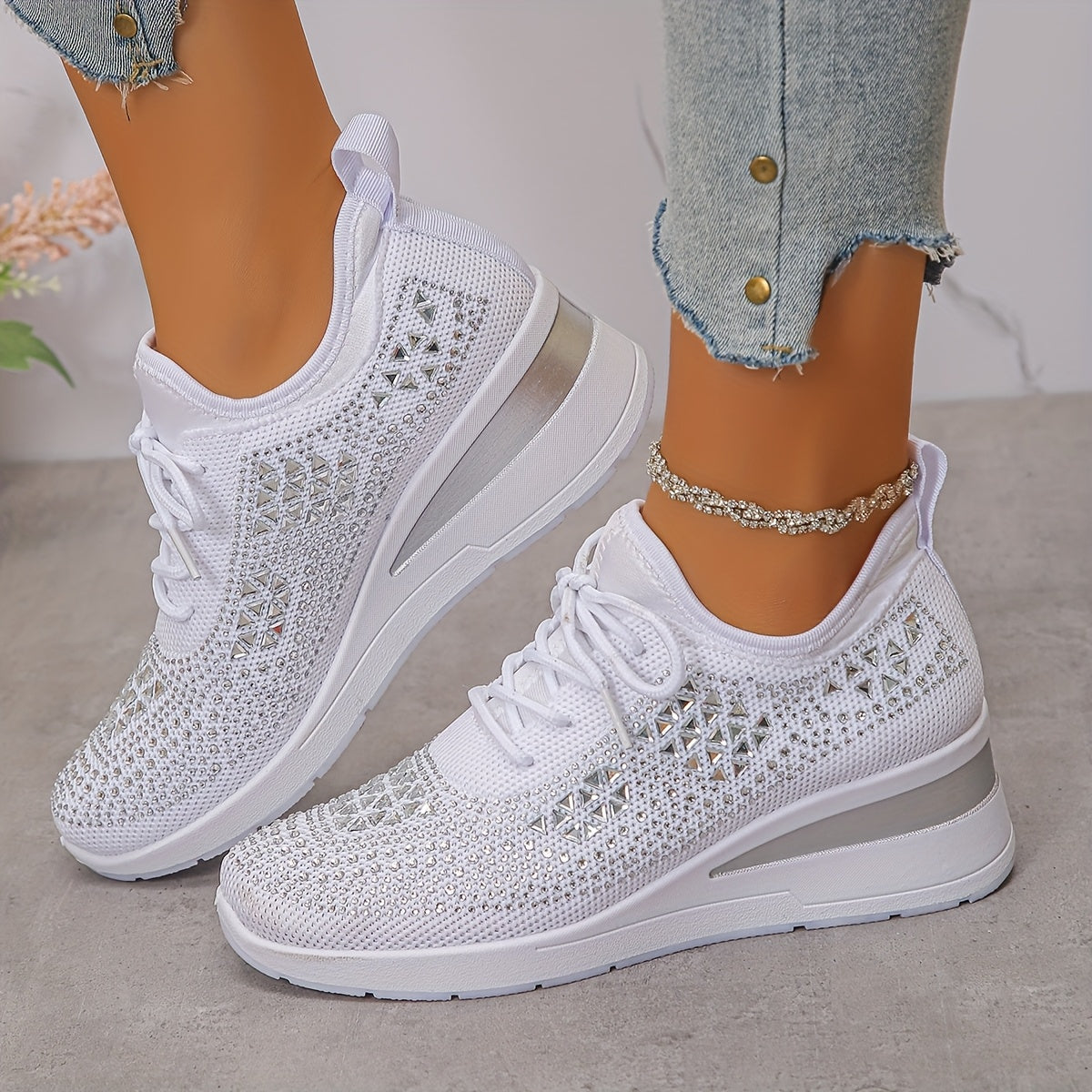 Baskets décontractées, à la mode, respirantes pour femmes - Confortables