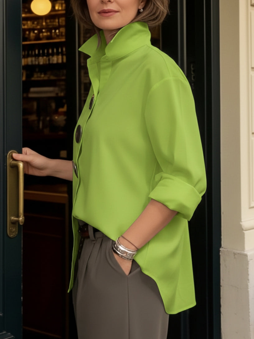 Blanc Artisanal - Confortable Blouse à boutons