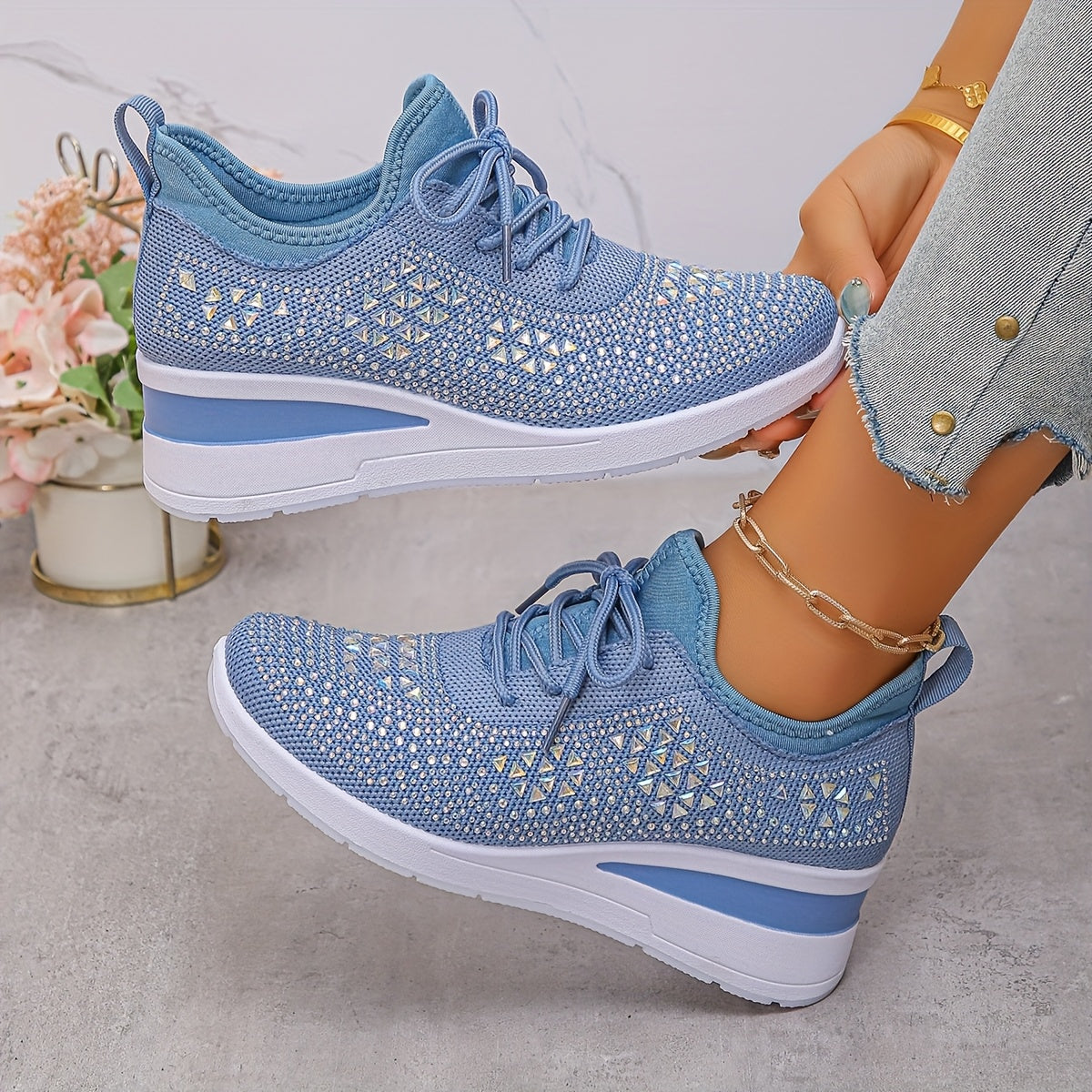 Baskets décontractées, à la mode, respirantes pour femmes - Confortables