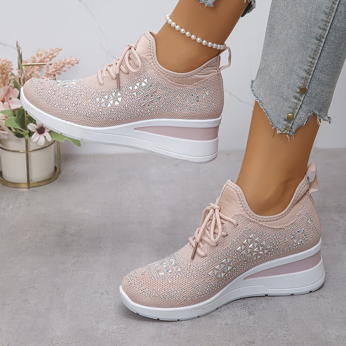 Baskets décontractées, à la mode, respirantes pour femmes - Confortables