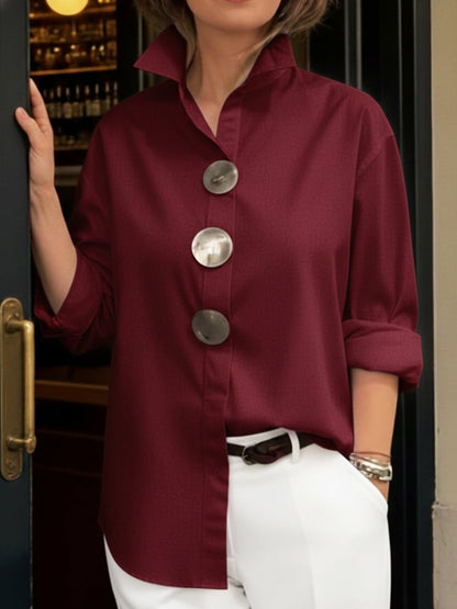 Blanc Artisanal - Confortable Blouse à boutons