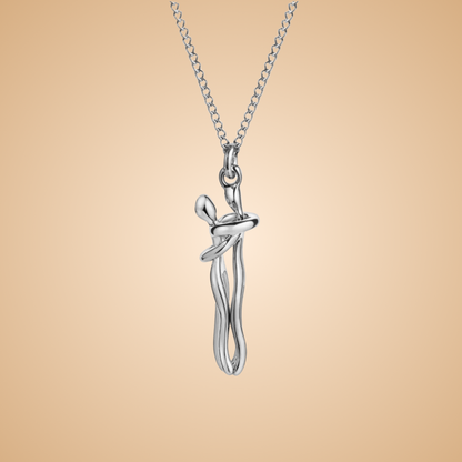 Auréne Collier Pendentif Étreinte d'Amour Éternel