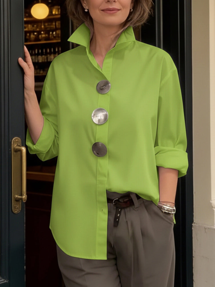 Blanc Artisanal - Confortable Blouse à boutons