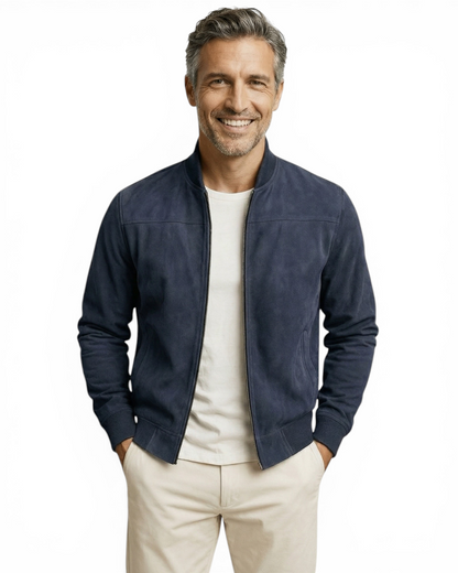 Veste en Suède – Élégance Texturée Raffinée